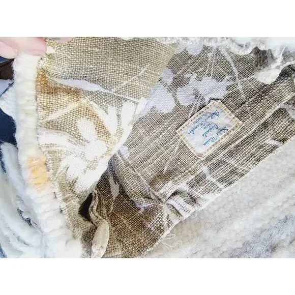 Vintage Handwoven Wool Fringe Purse Boho Artisan Bag - Picture 7 of 12